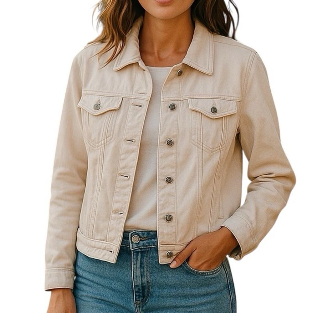 Buffalo David Bitton Light Blush Pink Trucker Jacket Size XXL